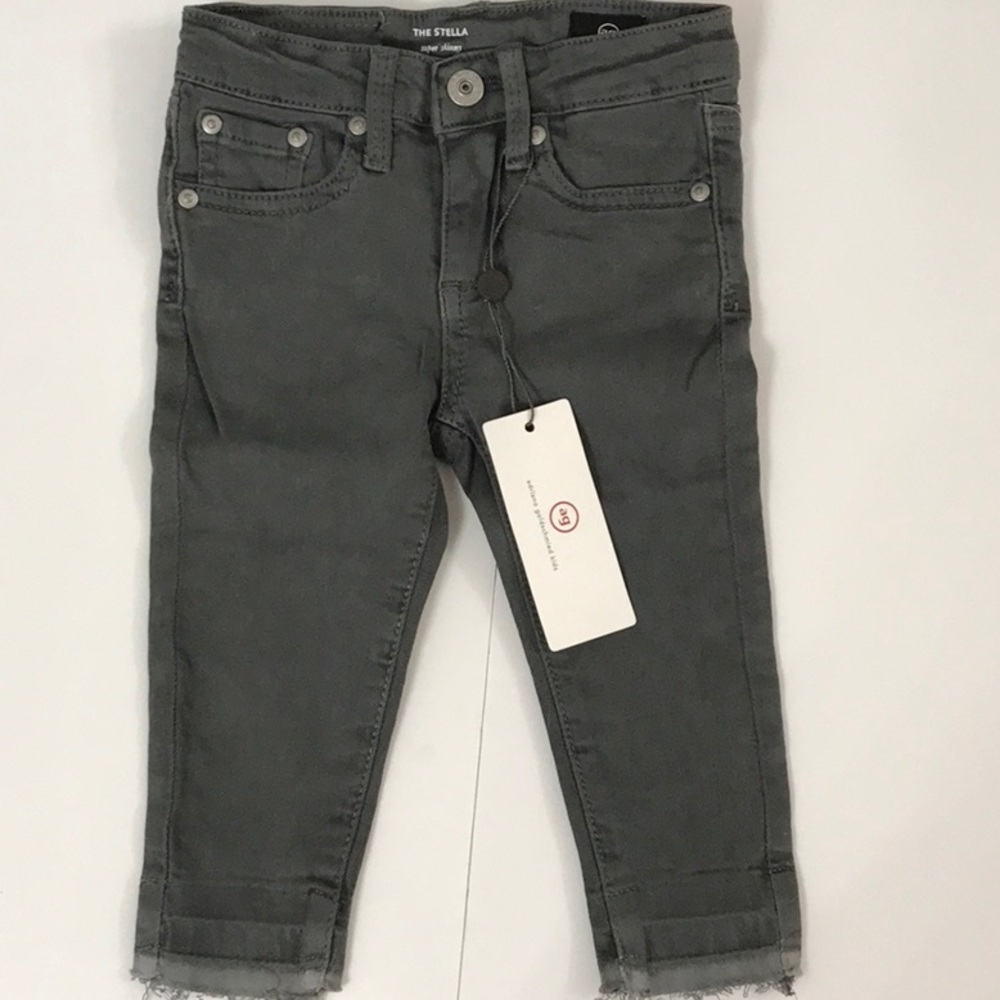 The Stella by AG grey skinny jeans - cutting edge fashion.
